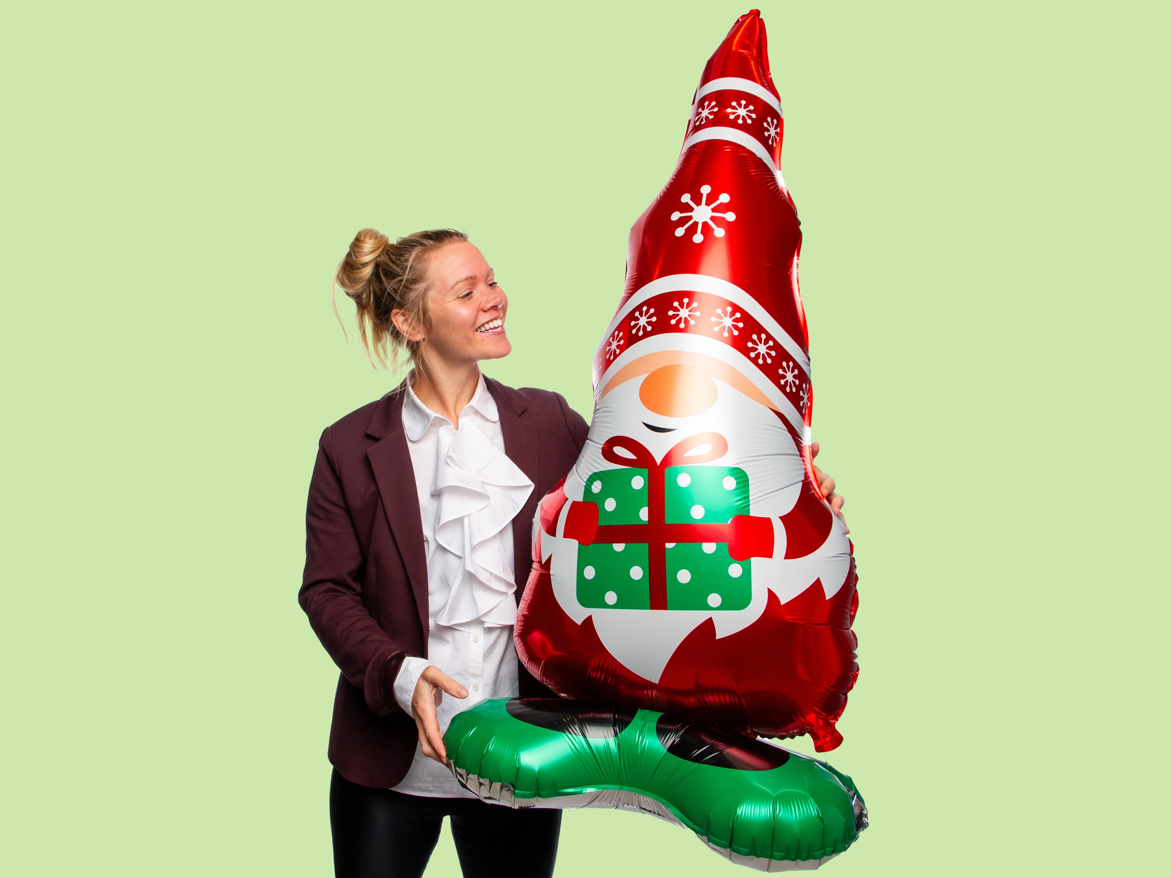 Folieballong Stor Jultomte, 127 cm