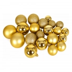 Julgranskulor guld i bärväska, 100-pack från Megafynd