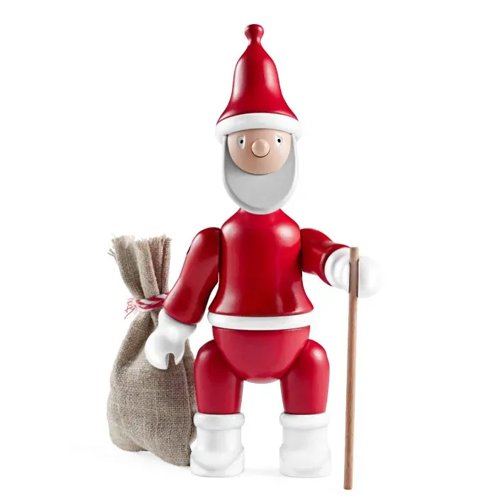 Kay Bojesen jultomte i bok, röd, 20 cm