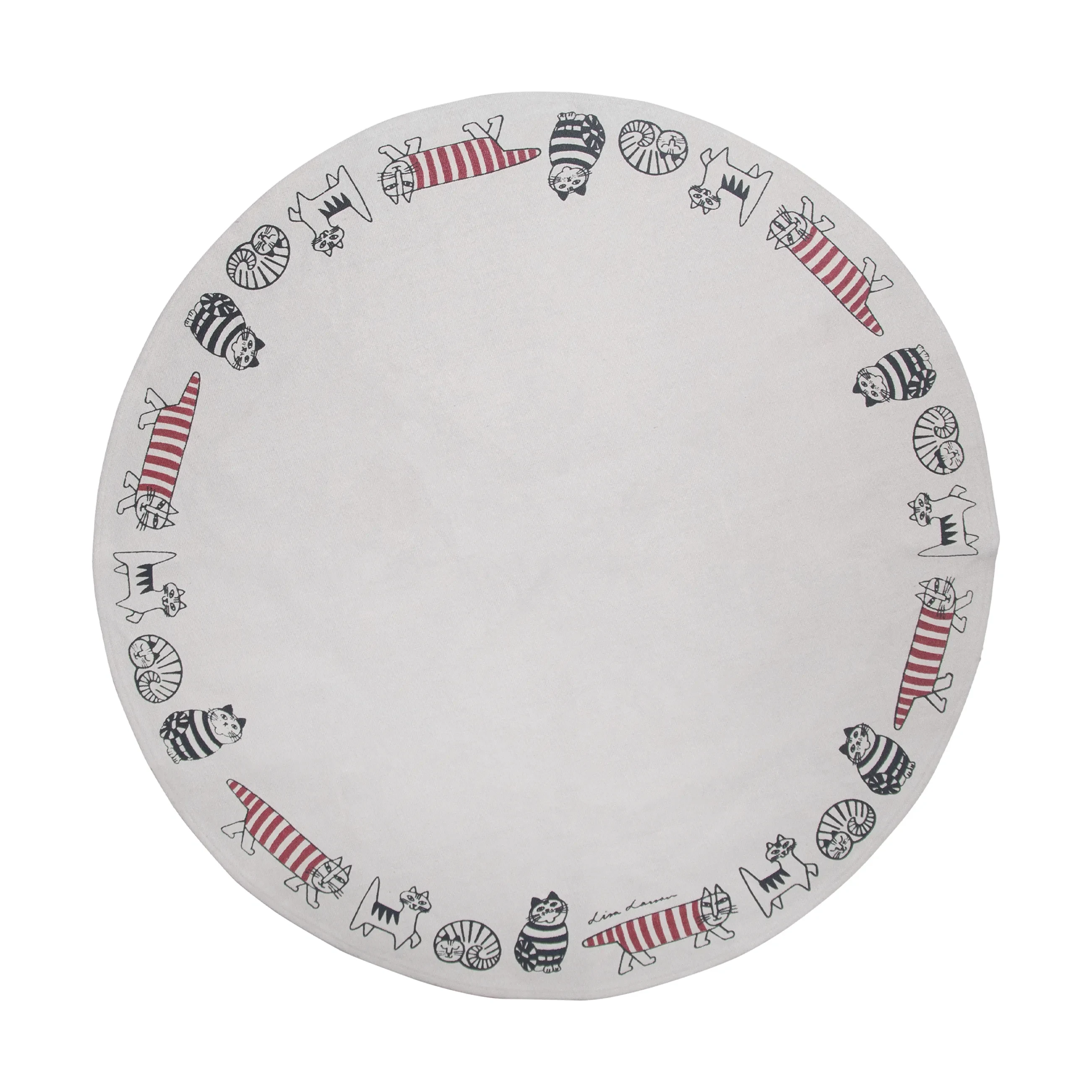 Pluto Design Lisa Larson julgransmatta Ø105,6 cm, beige bomull
