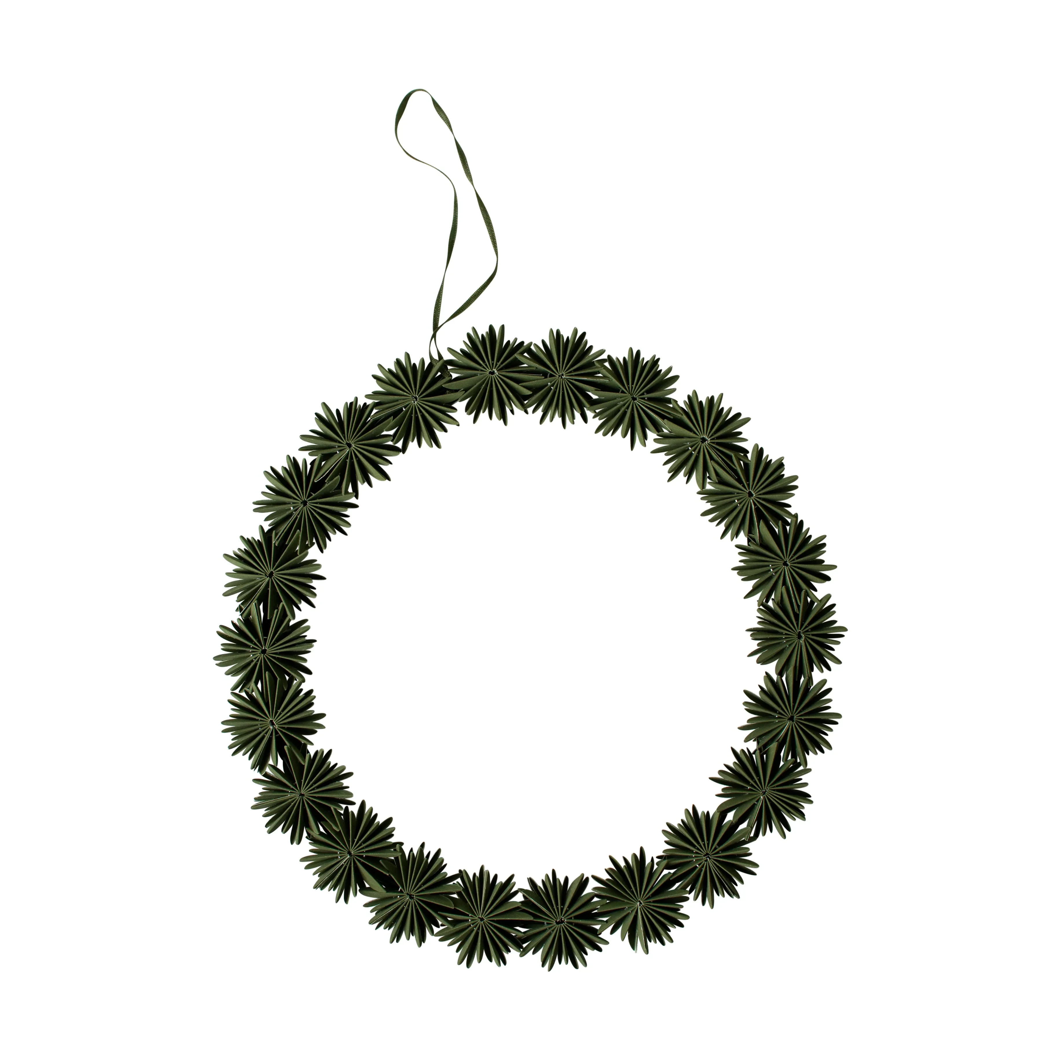 DBKD Paper flake wreath dekorationskrans, Ø35 cm, grön