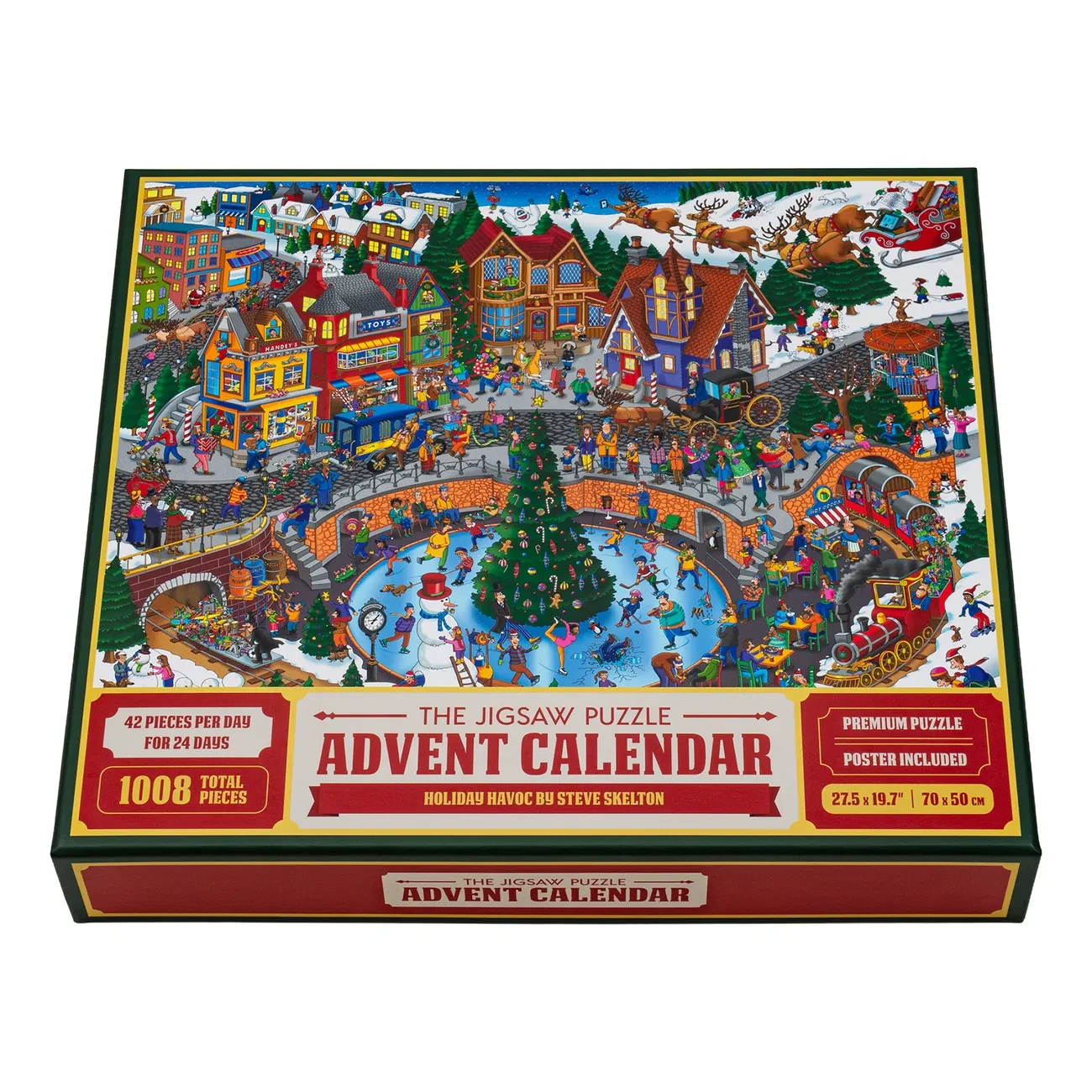 Jigsaw pussel adventskalender, 24 luckor med pusselbitar