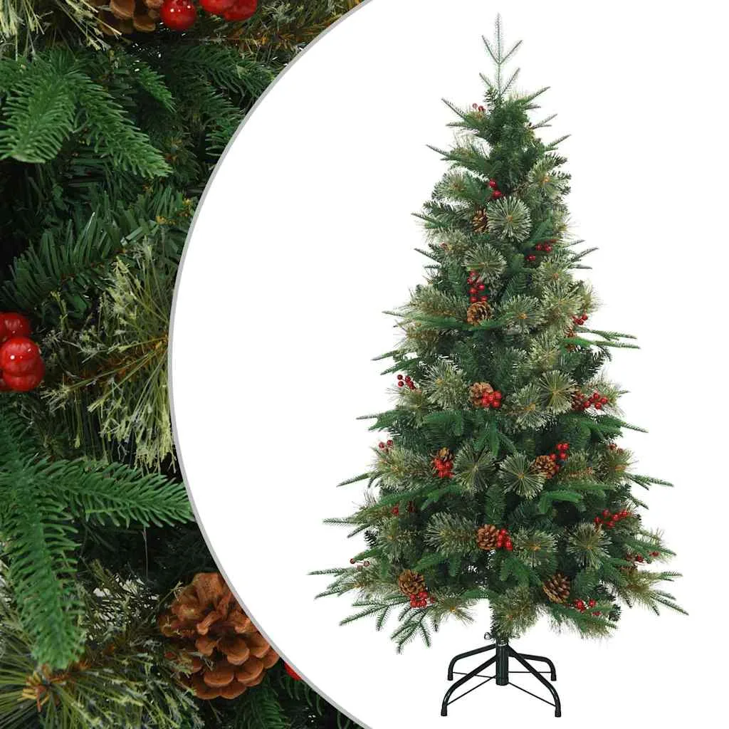 vidaXL plast hopfällbar julgran, grön, 150 cm