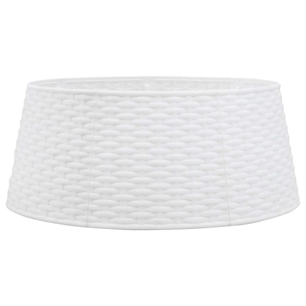 vidaXL Julgranskrage vit Ø56x23 cm plast