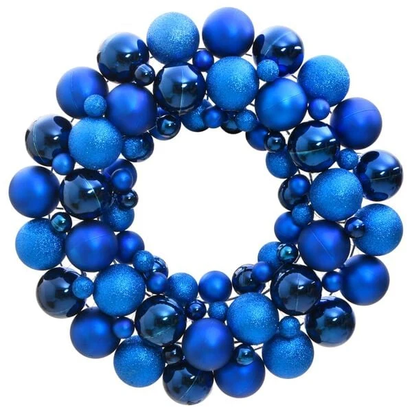 vidaXL julkrans blå, 45 cm, polystyren