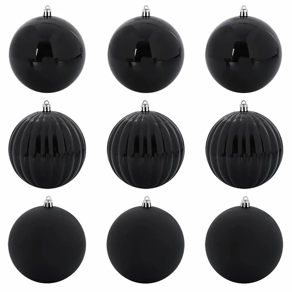 vidaXL julkulor set XL 9 st, svart, Ø 15 cm