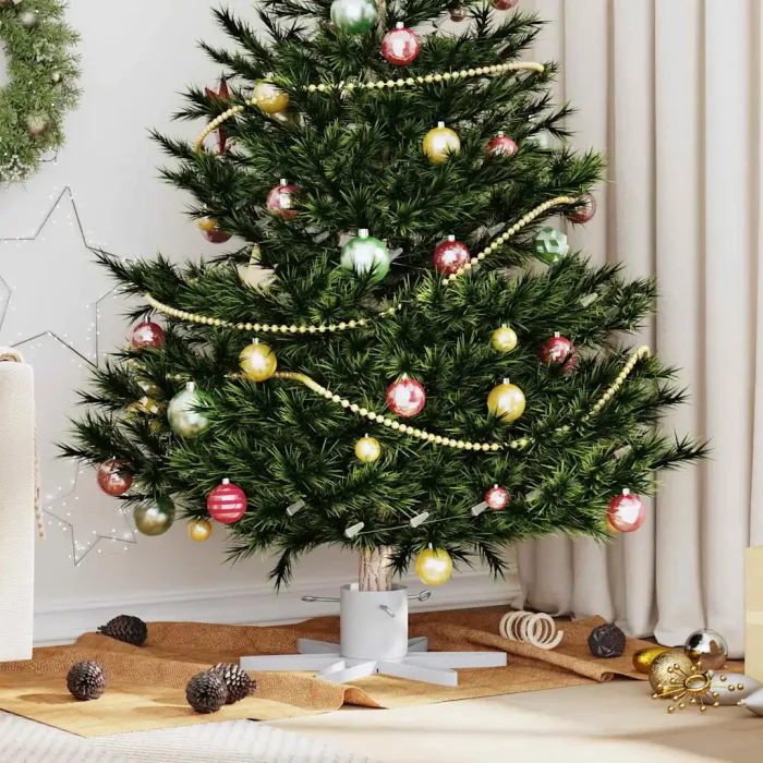 vidaXL Julgranställ 1.73 med vattentank Vit 50 x 50 x 15,5 cm Stål