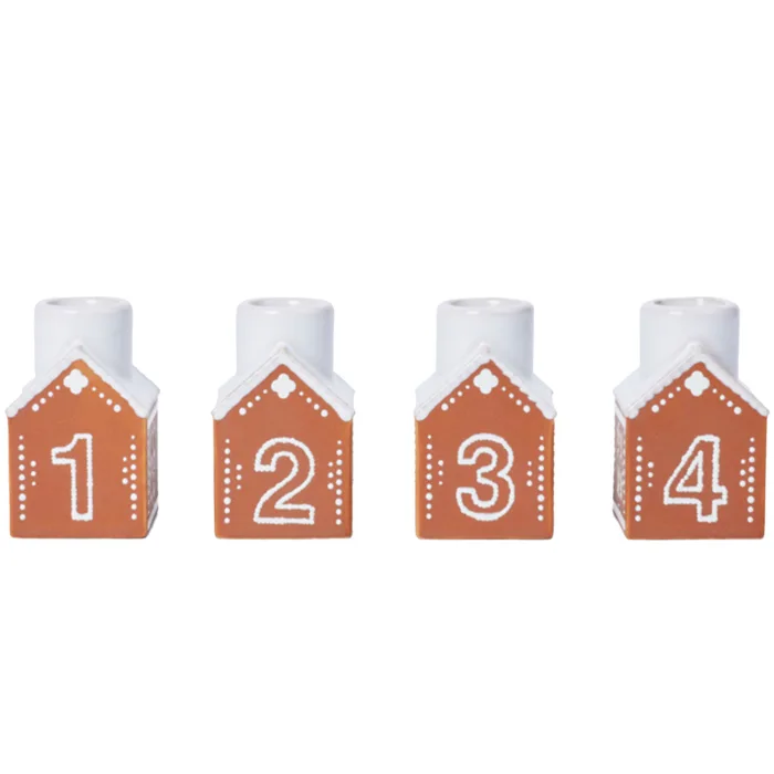 Kähler Gingerbread adventsljusstake 7,5 cm, brun